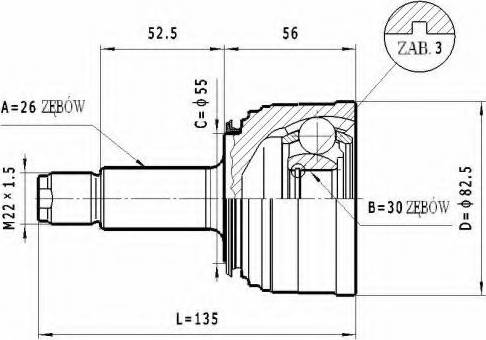 Statim C.431 - Шарнір, ШРУС, приводний вал autozip.com.ua