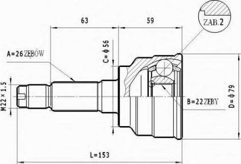 Statim C.478 - Шарнірний комплект, ШРУС, приводний вал autozip.com.ua