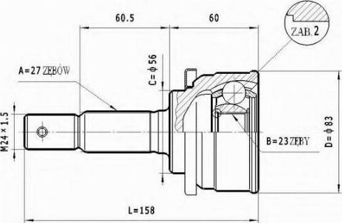 Statim C.501 - Шарнір, ШРУС, приводний вал autozip.com.ua