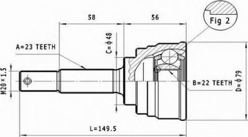 Statim C.510 - Шарнірний комплект, ШРУС, приводний вал autozip.com.ua