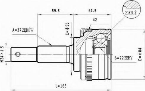 Statim C.511 - Шарнір, ШРУС, приводний вал autozip.com.ua