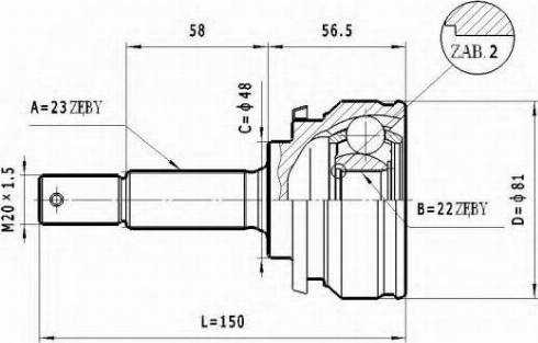 Statim C.517 - Шарнірний комплект, ШРУС, приводний вал autozip.com.ua