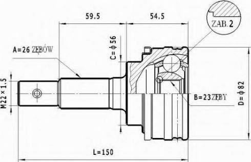 Statim C.584 - Шарнір, ШРУС, приводний вал autozip.com.ua
