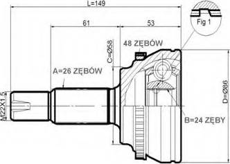 Statim C.576 - Шарнірний комплект, ШРУС, приводний вал autozip.com.ua