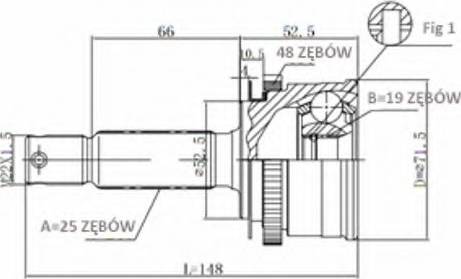 Statim C.612 - Шарнір, ШРУС, приводний вал autozip.com.ua