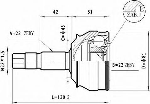 Statim C.169 - Шарнірний комплект, ШРУС, приводний вал autozip.com.ua