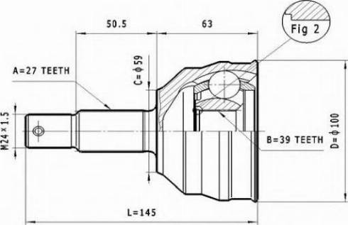 Statim C.110 - Шарнір, ШРУС, приводний вал autozip.com.ua