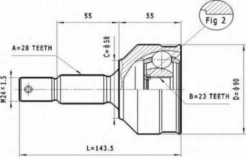 Statim C.111 - Шарнір, ШРУС, приводний вал autozip.com.ua
