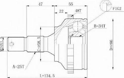Statim C.122 - Шарнір, ШРУС, приводний вал autozip.com.ua