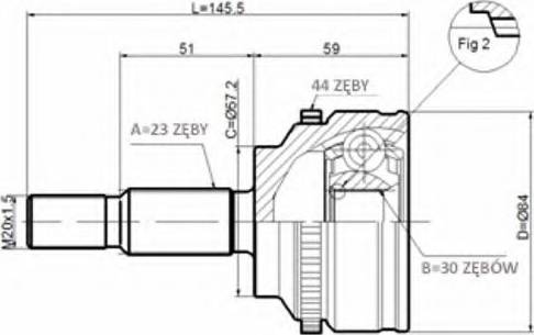 Statim C.350 - Шарнірний комплект, ШРУС, приводний вал autozip.com.ua