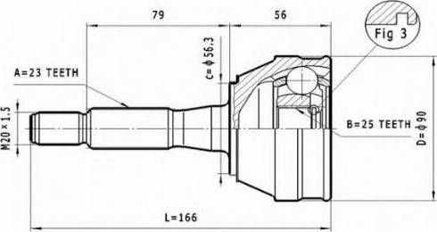 Statim C.367 - Шарнірний комплект, ШРУС, приводний вал autozip.com.ua