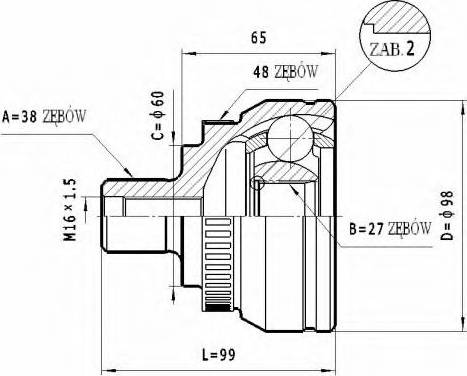 Statim C.312 - Шарнір, ШРУС, приводний вал autozip.com.ua