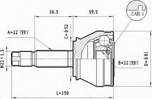 Statim C.329 - Шарнірний комплект, ШРУС, приводний вал autozip.com.ua