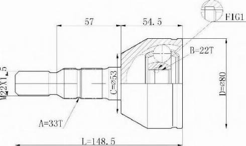 Statim C.241 - Шарнір, ШРУС, приводний вал autozip.com.ua
