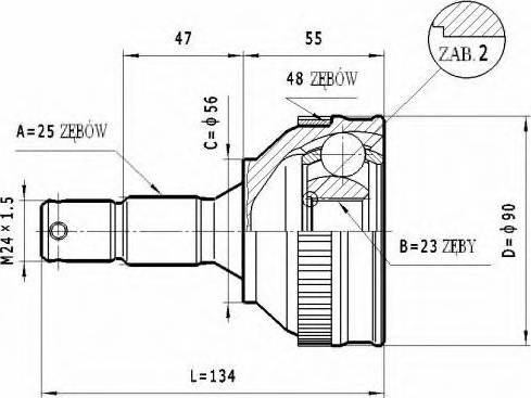 Statim C.260 - Шарнір, ШРУС, приводний вал autozip.com.ua