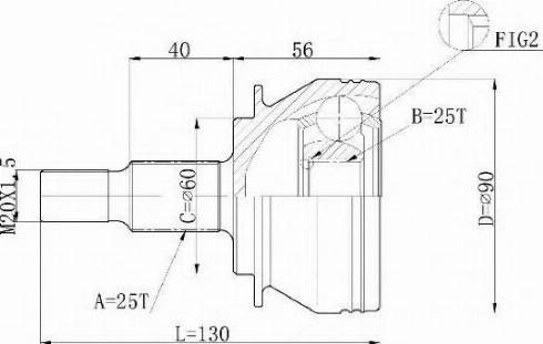 Statim C.213 - Шарнірний комплект, ШРУС, приводний вал autozip.com.ua