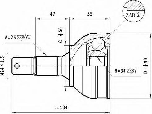 Statim C.273 - Шарнір, ШРУС, приводний вал autozip.com.ua
