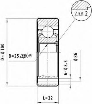 Statim CW.040 - Шарнір, ШРУС, приводний вал autozip.com.ua