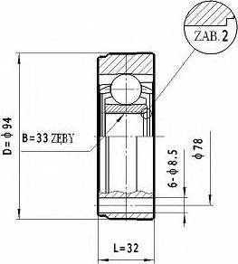 Statim CW.048 - Шарнір, ШРУС, приводний вал autozip.com.ua