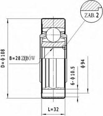 Statim CW.042 - Шарнір, ШРУС, приводний вал autozip.com.ua