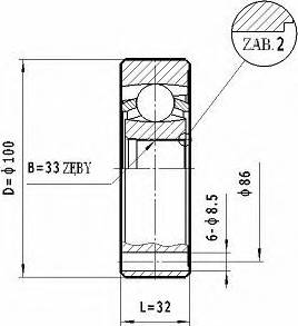 Statim CW.047 - Шарнір, ШРУС, приводний вал autozip.com.ua