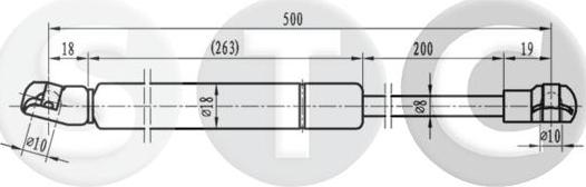 STC T446852 - Газова пружина, капот autozip.com.ua