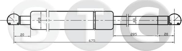 STC T446860 - Газова пружина, капот autozip.com.ua