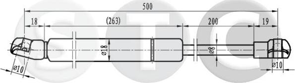 STC T446813 - Газова пружина, капот autozip.com.ua