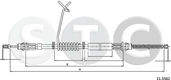 STC T481855 - Трос, гальмівна система autozip.com.ua