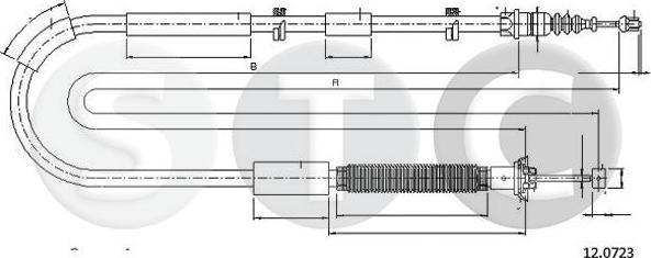 STC T481369 - Трос, гальмівна система autozip.com.ua