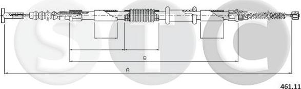 STC T481314 - Трос, гальмівна система autozip.com.ua