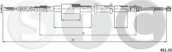 STC T481313 - Трос, гальмівна система autozip.com.ua