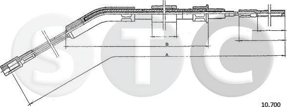 STC T483692 - Трос, гальмівна система autozip.com.ua