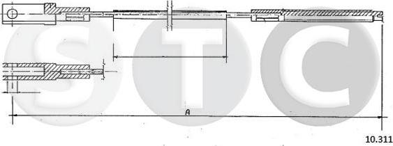 STC T483614 - Трос, управління зчепленням autozip.com.ua
