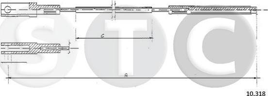 STC T483615 - Трос, управління зчепленням autozip.com.ua