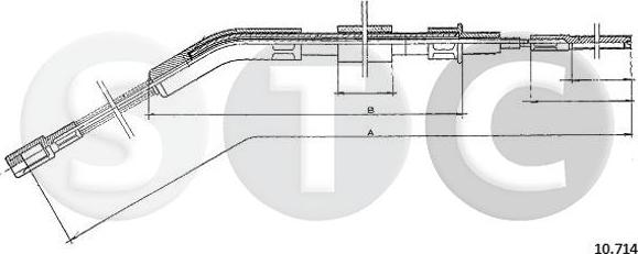STC T483689 - Трос, гальмівна система autozip.com.ua
