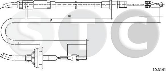 STC T483633 - Трос, управління зчепленням autozip.com.ua