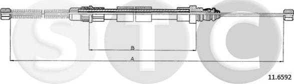 STC T483040 - Трос, гальмівна система autozip.com.ua