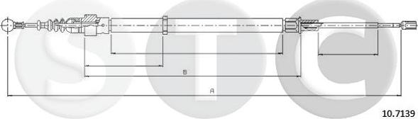 STC T483251 - Трос, гальмівна система autozip.com.ua