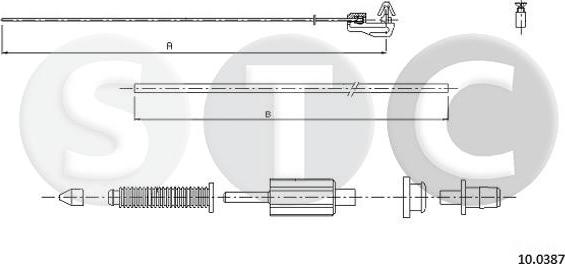 STC T483200 - Тросик газу autozip.com.ua