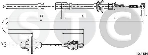 STC T483231 - Трос, управління зчепленням autozip.com.ua