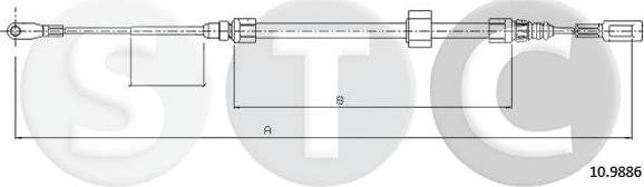 STC T483751 - Трос, гальмівна система autozip.com.ua