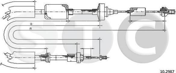 STC T482929 - Трос, управління зчепленням autozip.com.ua