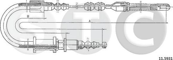 STC T482496 - Трос, гальмівна система autozip.com.ua