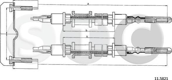 STC T482488 - Трос, гальмівна система autozip.com.ua