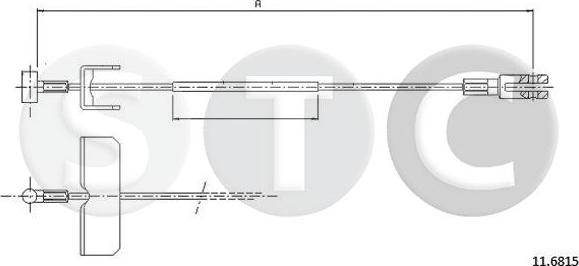 STC T482556 - Трос, гальмівна система autozip.com.ua