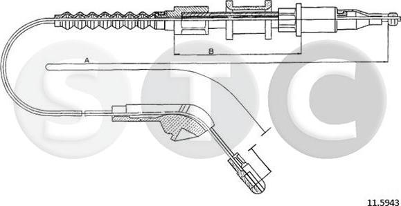 STC T482518 - Трос, гальмівна система autozip.com.ua