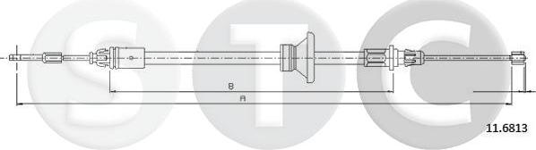 STC T482368 - Трос, гальмівна система autozip.com.ua