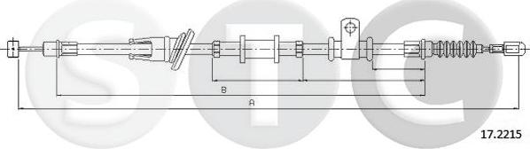 STC T482275 - Трос, гальмівна система autozip.com.ua