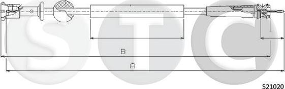 STC T482758 - Тросик спідометра autozip.com.ua